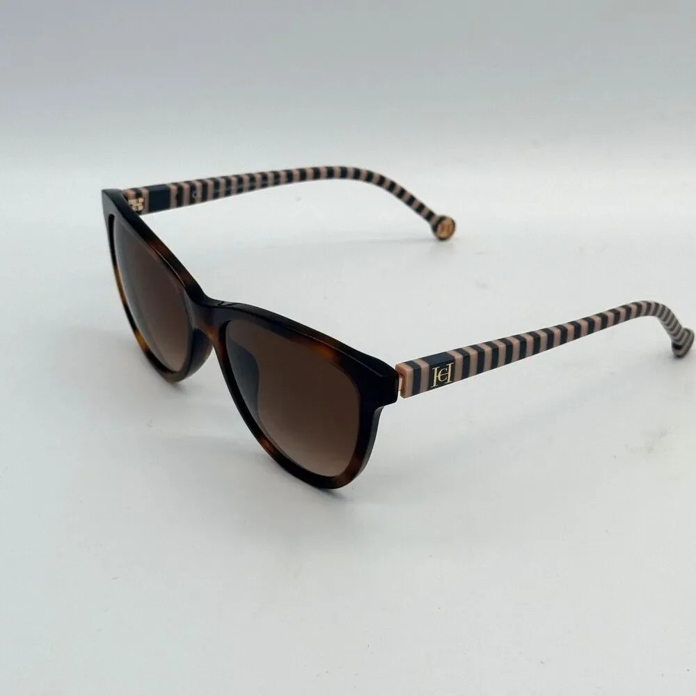 Carolina Herrera Women's Sunglasses, SHE892K Col. 0752 Brown Tortoise, 56-17-140